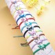 12pc Women Girl Unicorn Woven Friendship Bracelet Set For Party Favor Multicoloured Adjustable Bracelet